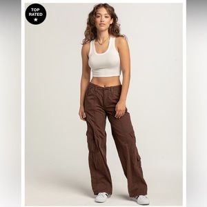 BDG Urban Outfitters Y2K Womens Low Rise Poplin Cargo Pants